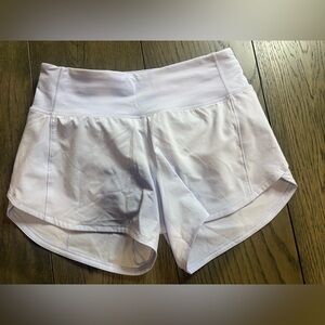 EUC Lululemon Athletica Baby Blue Speed Up Shorts 4”